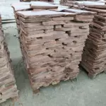 Галтованный песчаник красный 1 м³ (22-27 м²) обожженный, 30-40 мм для мощения дорожек